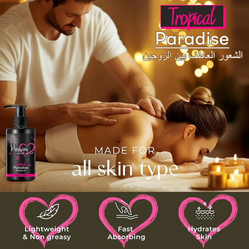 Body Massage Oil with Vitamins & Minerals - Nourishing & Moisturizing 200ml