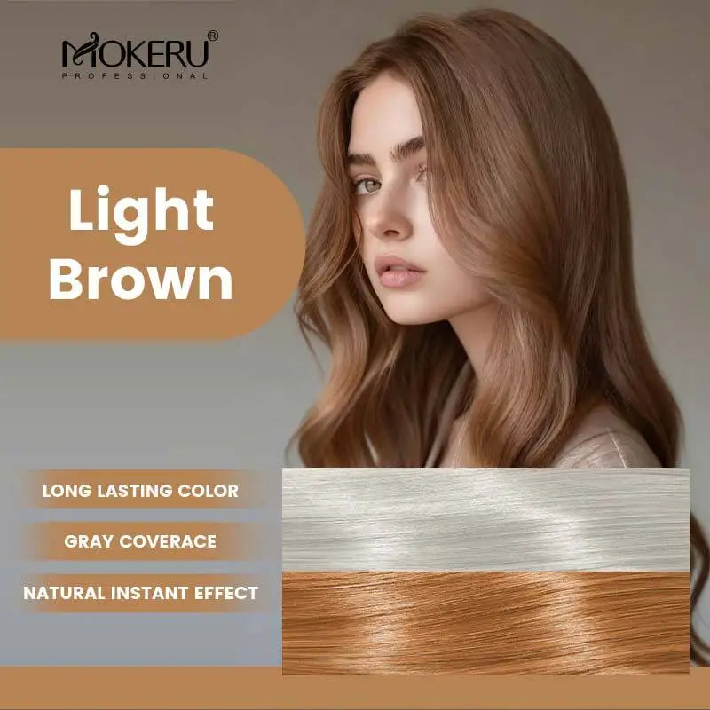 Organic Argan Oil Hair Dye Shampoo for Gray Hair - Long Lasting Color