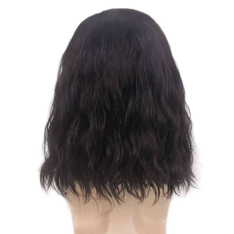 Men's 40cm Fluffy Short Curly Brown Wig for Halloween & Cosplay
