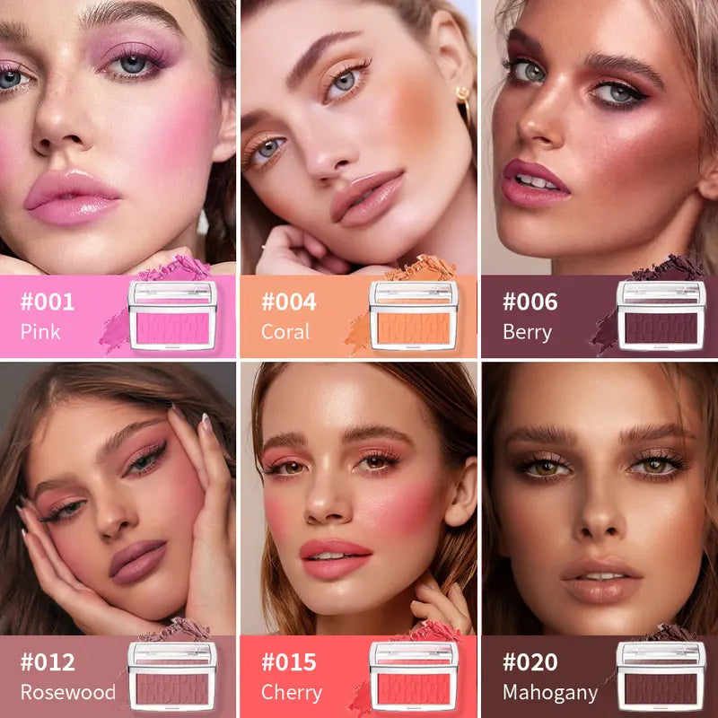 Matte Embossed Blush Palette - Long Lasting High Pigment Multi-Purpose Makeup Set