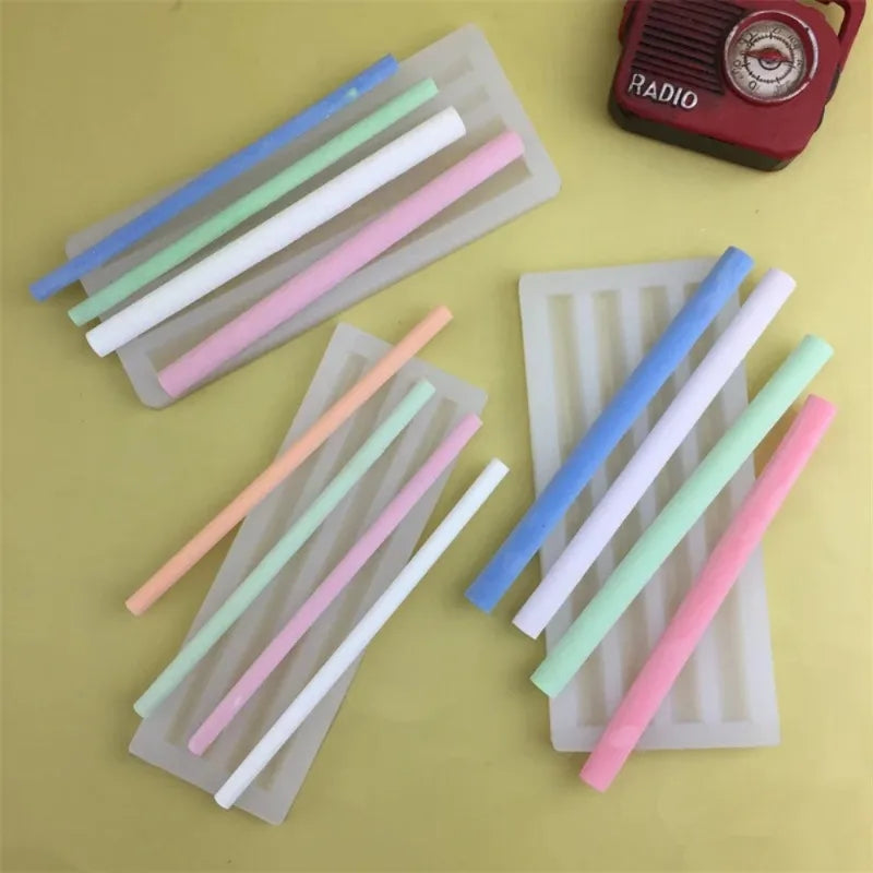 Sealing Wax Stick Silicone Mold for Candle & Cake Decoration - Half Round Long Strip