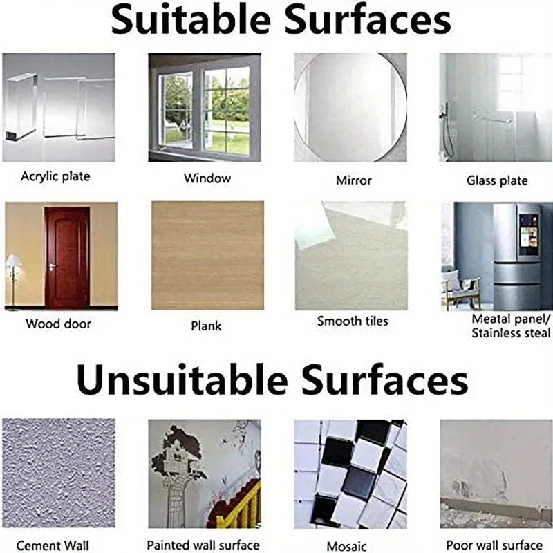 Self-Adhesive Wall Hooks Set – Transparent Strong Mounting Fixing Patches for Kitchen Bathroom