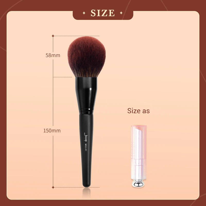Large Fluffy Makeup Brush for Powder, Blush & Bronzer - Vegan Face Brush