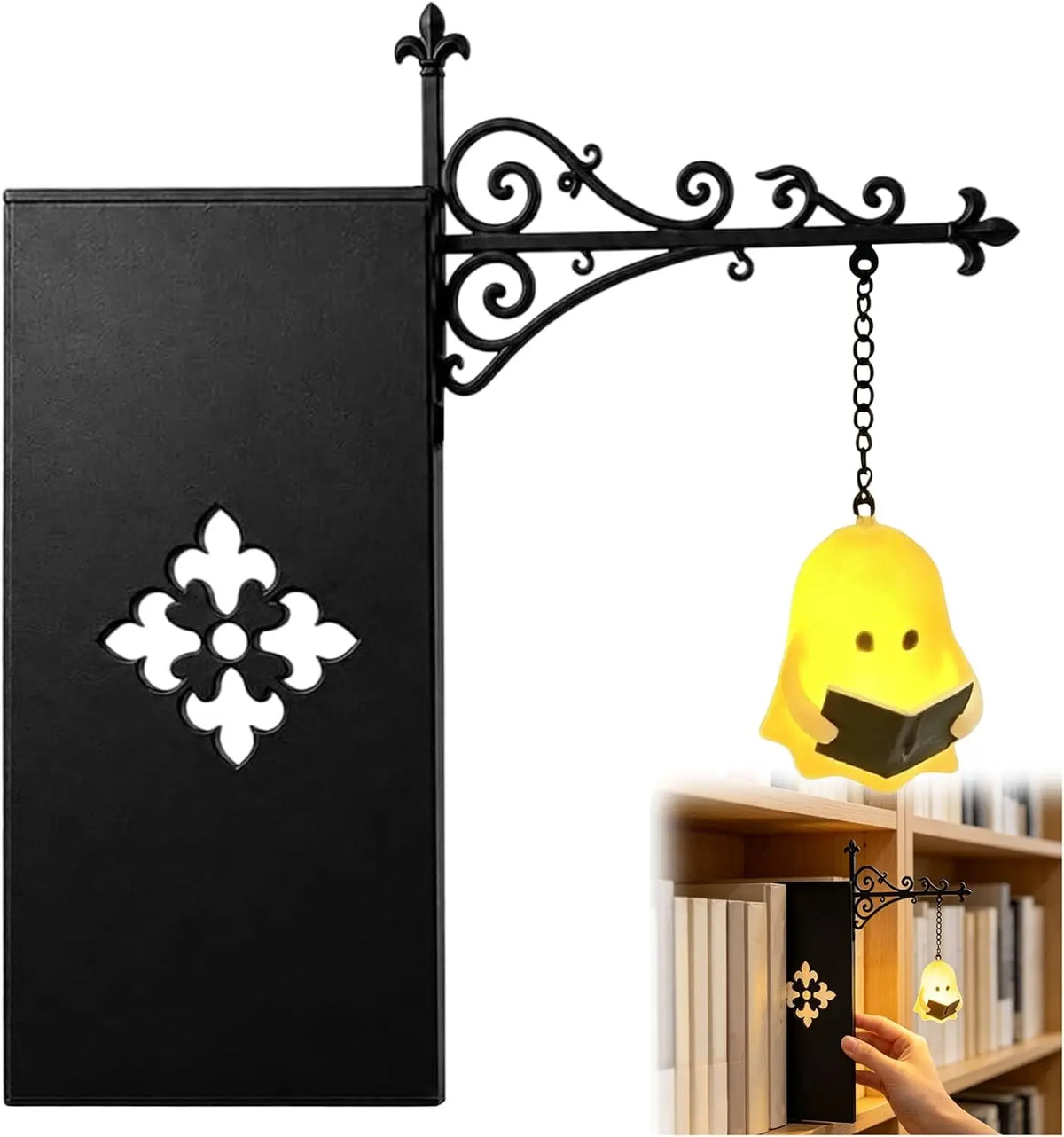 Halloween Retro Wall-Mounted Reading Lamp - Gothic Metal Night Light for Home Decor