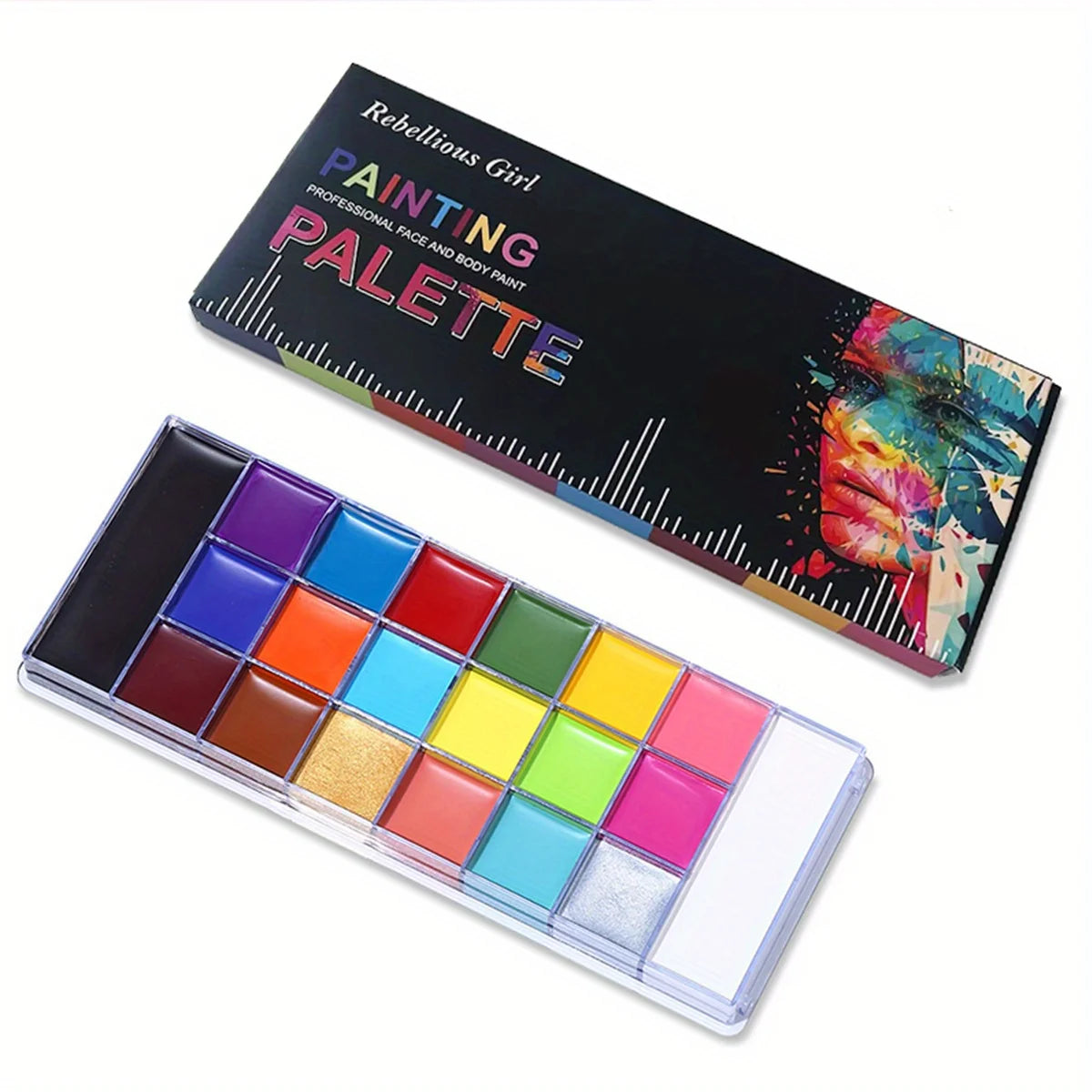 Professional Face & Body Paint Palette - 12/20 Colors for Halloween & Cosplay