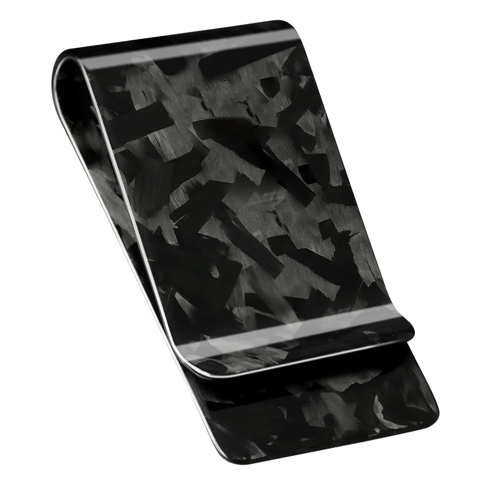 Minimalist Carbon Fiber Money Clip Wallet for Men - Slim Front Pocket Design, Holds Up to 50 Bills