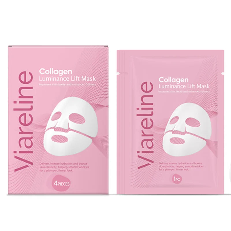 Gentle Collagen Facial Sheet Mask with Grape Seed Oil - Hydrating Overnight Skin Care