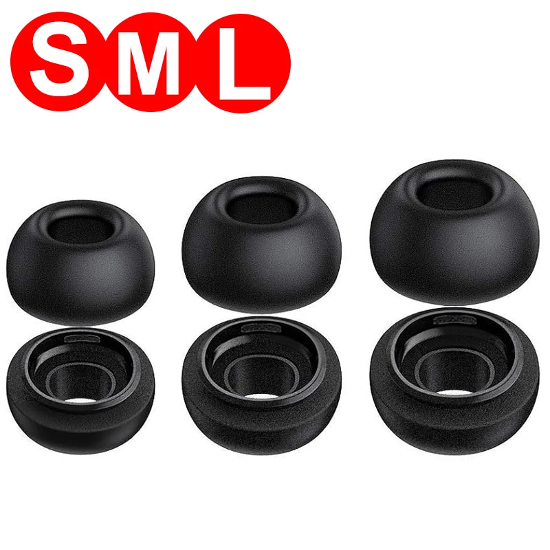 Memory Foam Ear Tips for Samsung Galaxy Buds 3 Pro & 4 - Noise Reducing Earbud Replacement
