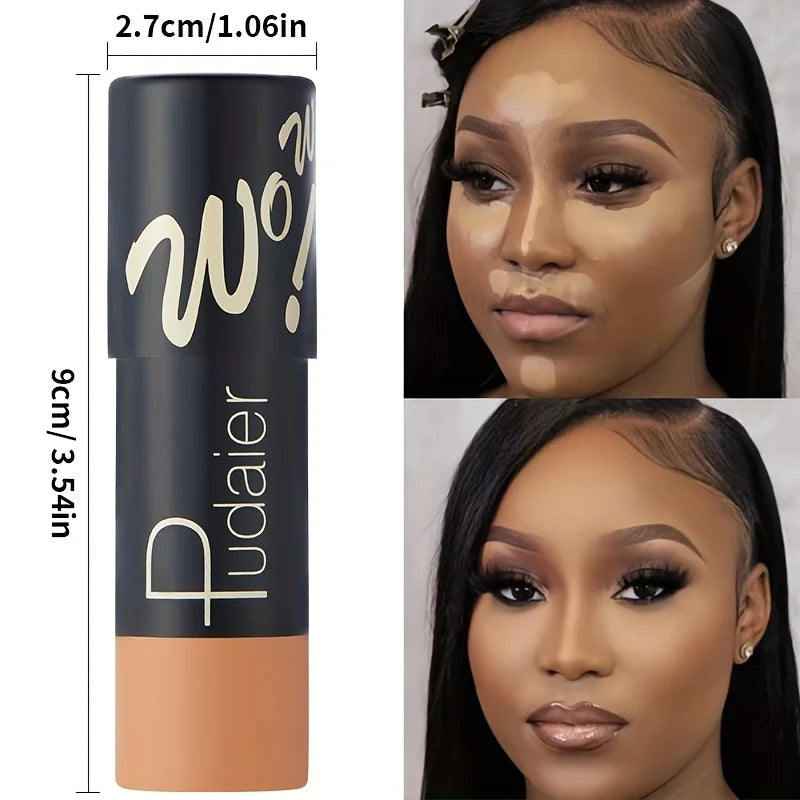 2-in-1 Foundation and Concealer Stick Waterproof Full Cover Face Makeup