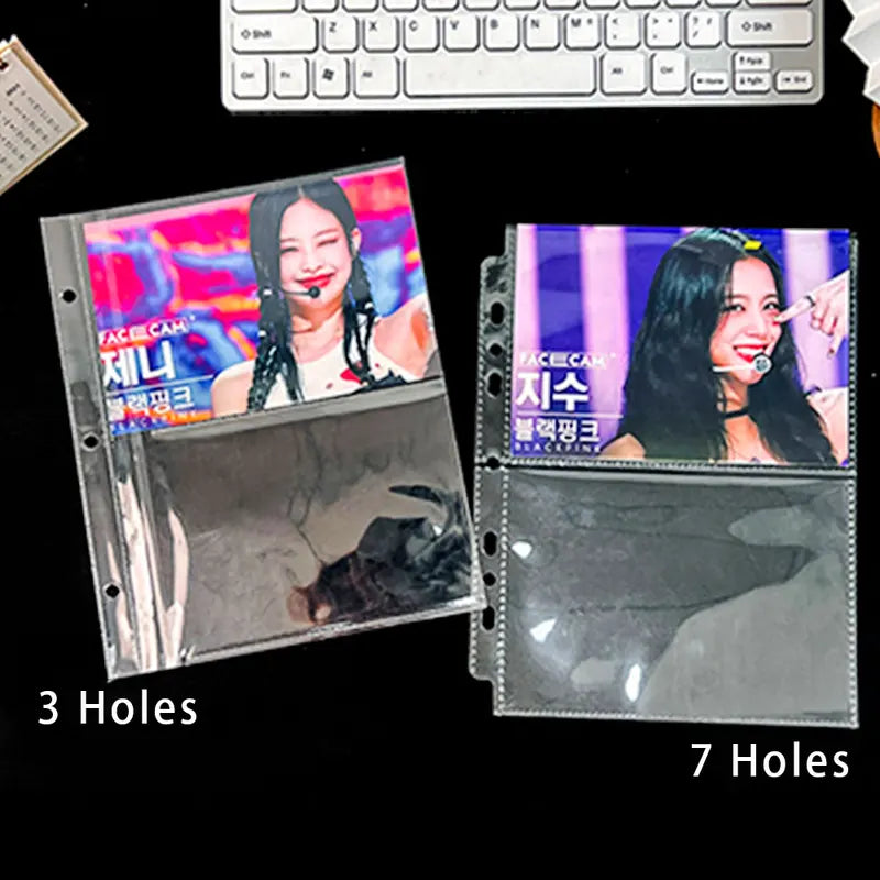 A5 Photo Album Binder with Transparent Sleeves for DIY Scrapbooking and Card Storage