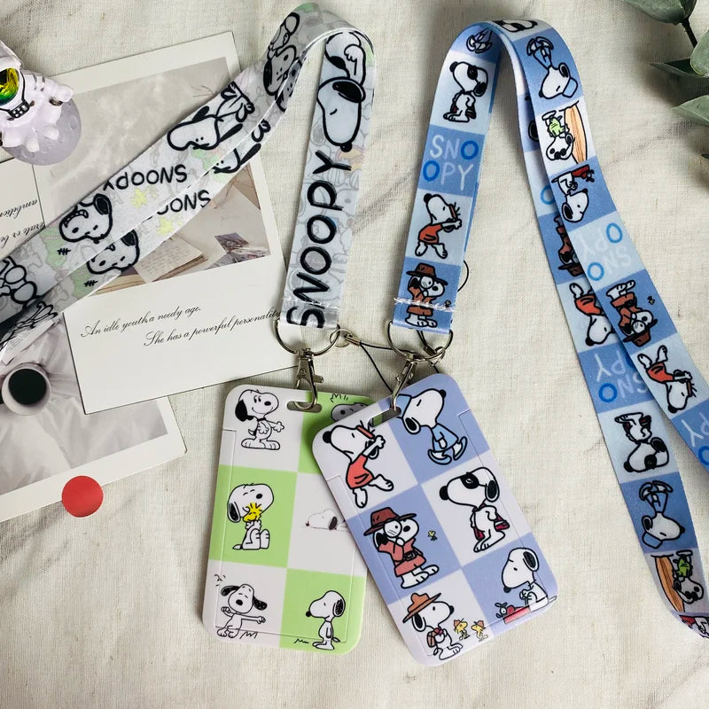 Cute Cartoon Business Card Holder Wallet with Badge ID Bank Cover