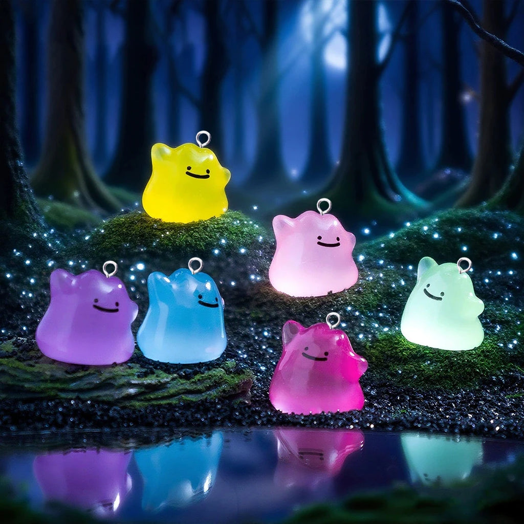 10pcs Resin Christmas Charms Ghost Pendant for Jewelry Making Diy Earrings Keychains