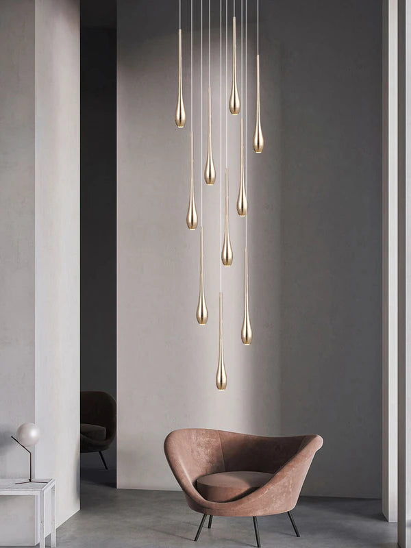 Nordic Style LED Pendant Light for Living Room & Staircase - Modern Ceiling Lamp