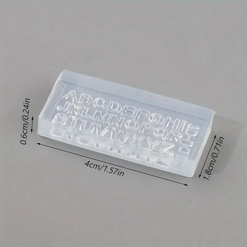 3D Letter Nail Art Silicone Mold Set - Mini A-Z & Numbers for DIY Nail Decoration