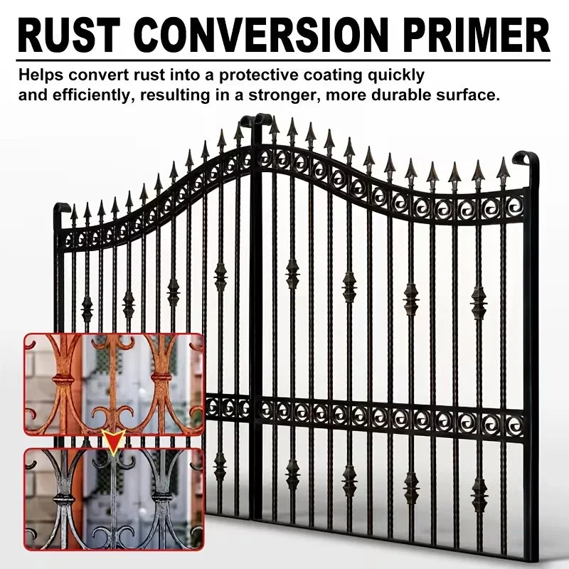 Quick-Drying Protective Coating Pen for Metal Railing Rust Prevention - Black Matte Finish