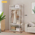 Standing Garment Rack for Hanging Clothes with Hat, Scarf & Tie Storage