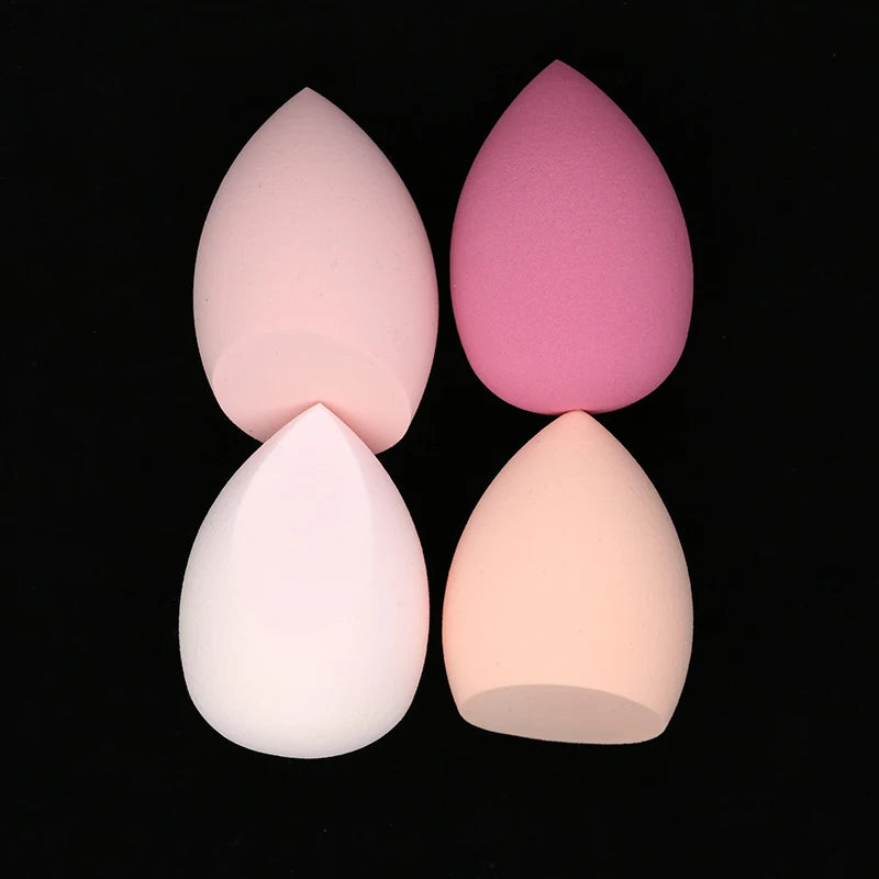 4-Piece Makeup Sponge Set with Bevel Cut Powder Puffs for Foundation and Powder Application