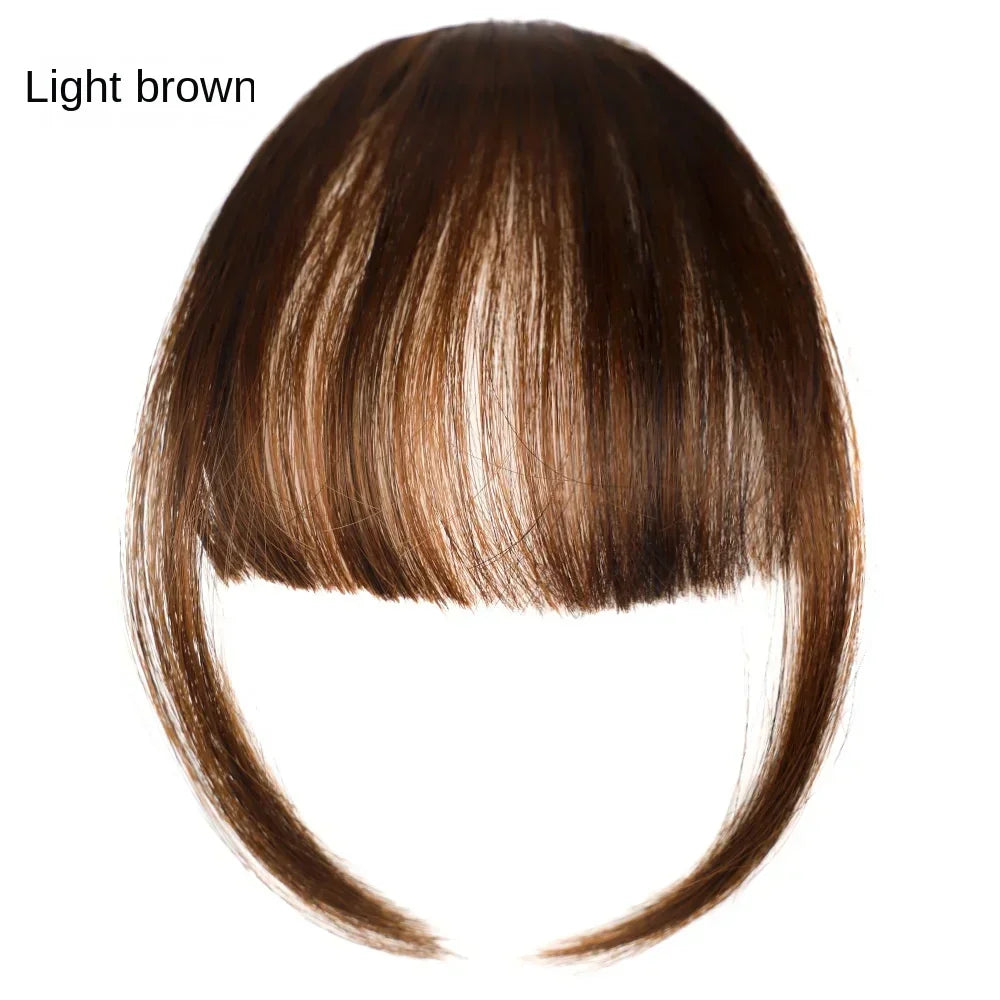 Women Clip-In Fake Bangs Hairpiece, Synthetic Fringe for Styling, Natural Look