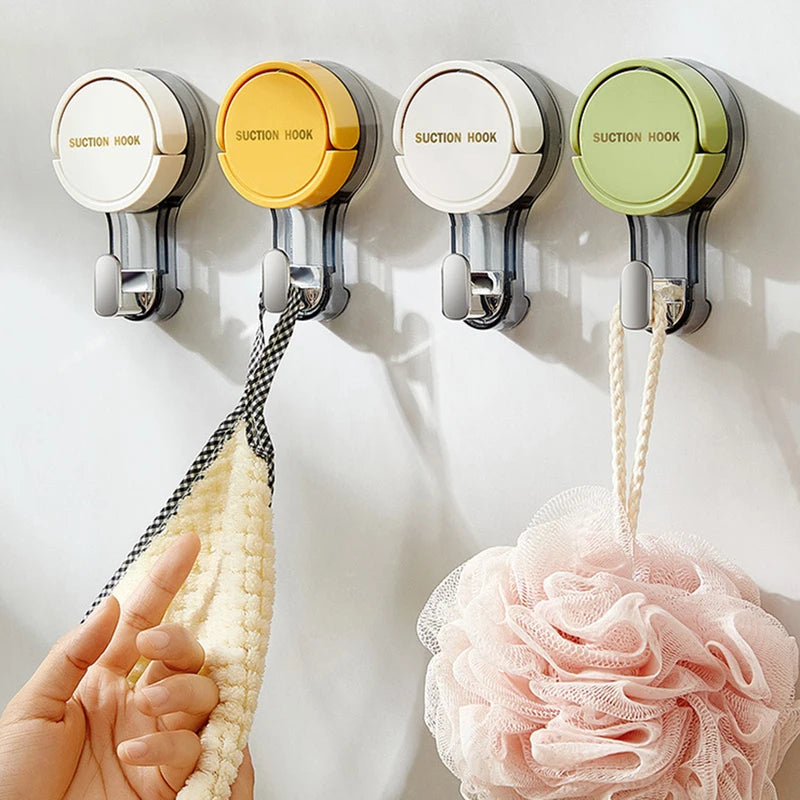 Strong Vacuum Suction Hooks No-Drill Adhesive for Bathroom Kitchen Door