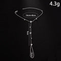 Summer Rhinestone Flower Hand Back Bracelet for Women Wedding Party Jewelry