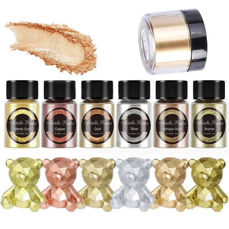 20ml Metallic UV Resin Pigment for Jewelry Crafting - Gold Pearlescent Colorant