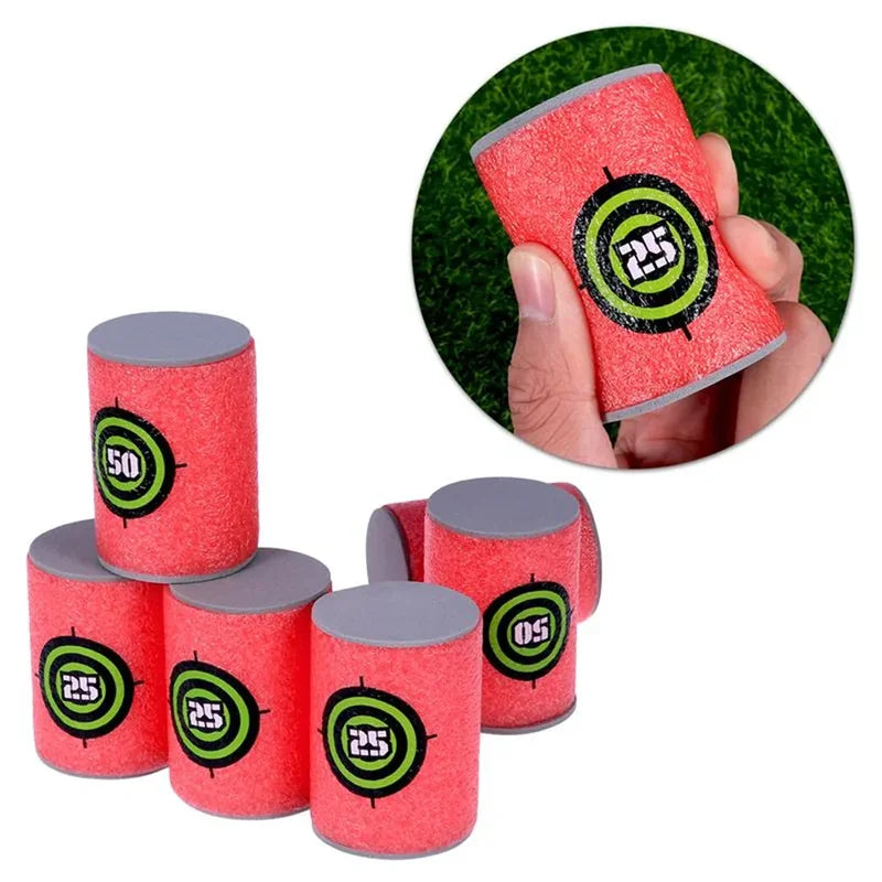 6-Pack Foam Dart Targets for Nerf Blasters Kids Shooting Game Toy