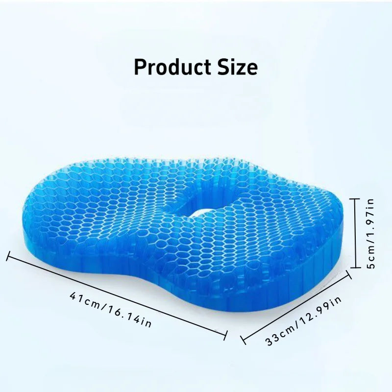 Breathable Honeycomb Gel Cooling Cushion for Office & Car Chairs - Summer Use