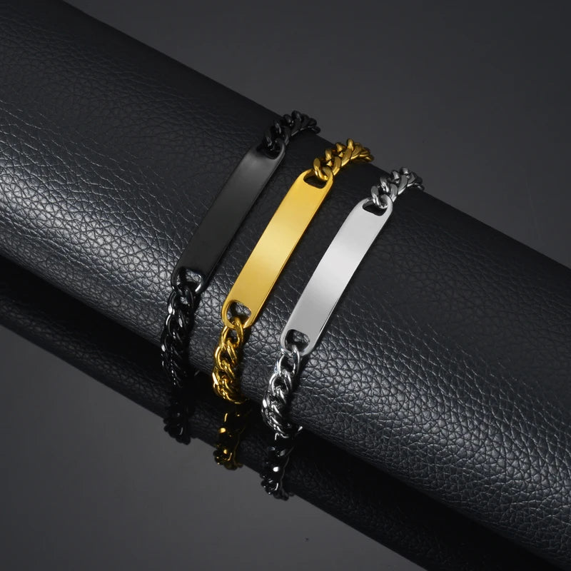 Unisex Punk Style Bracelets for Men Women - Gold, Silver, Black & Antique Finishes