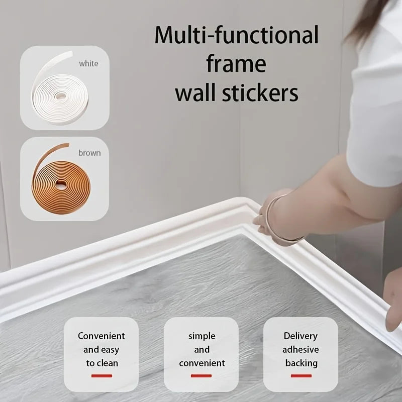 Multifunctional Wall Edge Sticker - Decorative Baseboard & Corner Protection, 1.18 Inch