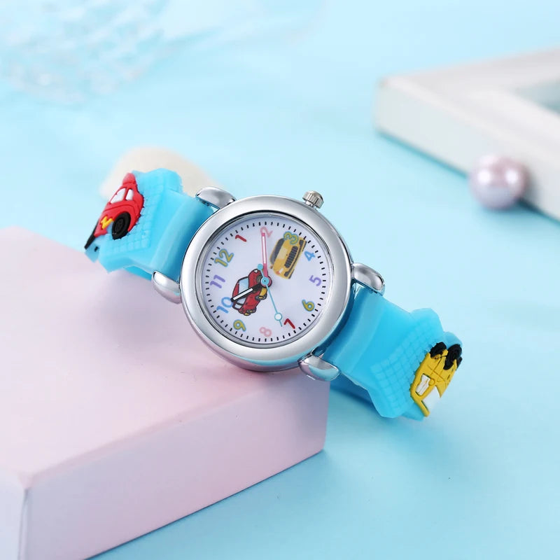 Kids Silicone Car Pattern Watch for Boys and Girls - 2024 Gift Idea