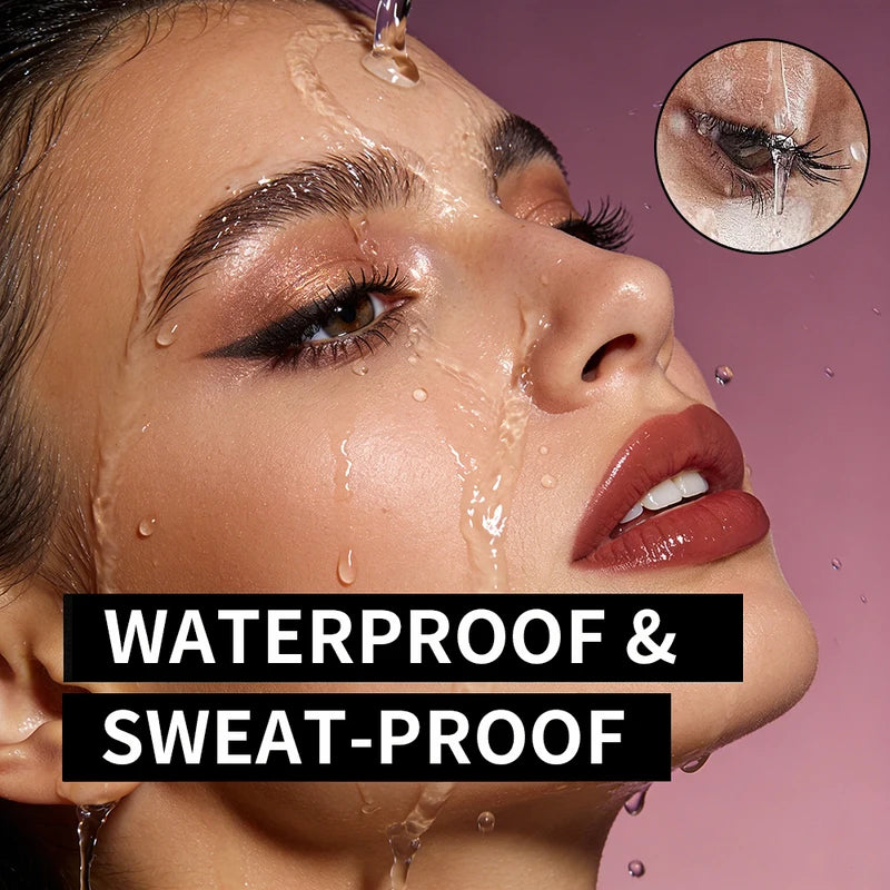 Long-Lasting Waterproof Volumizing Mascara with 360° Spiral Brush - 36H Curl & Thickness