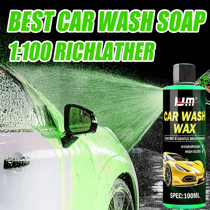 Concentrated Car Wash Wax Shampoo - 100ML High Foam Auto Detailing Cleaner