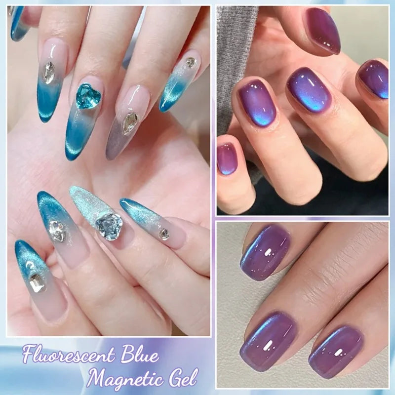 7-Piece Magnetic Gel Nail Polish Set with Magnetic Rod - Semi-Permanent UV Varnish