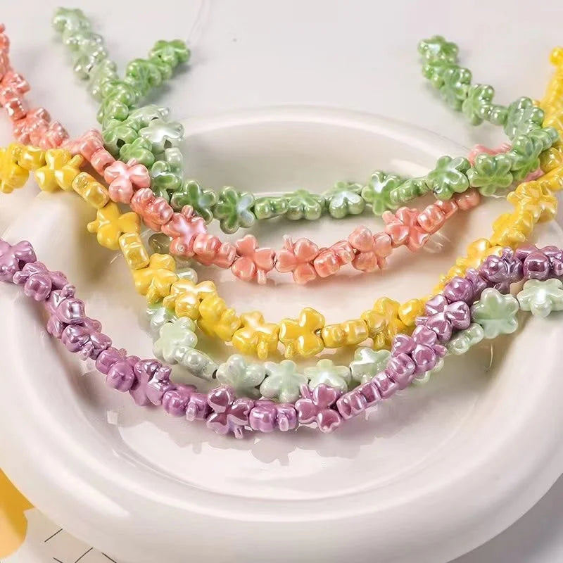 12mm Multicolor Ceramic Beads for Jewelry Making - Spacer Beads DIY Craft Supplies