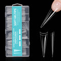 240pcs XXL Stiletto False Nails Set French Half Cover Gel Tips Manicure Supplies