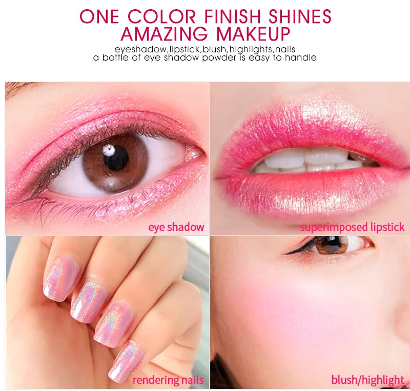 Glitter Eyeshadow Loose Powder Waterproof Shimmer Pigments for Eye Makeup