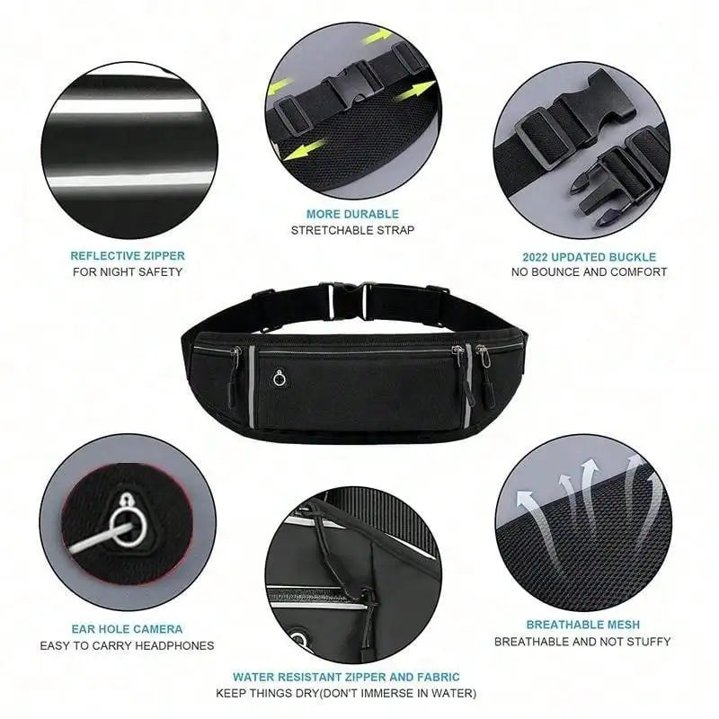 Waterproof Sports Waist Bag for Running, Cycling & Outdoor Activities