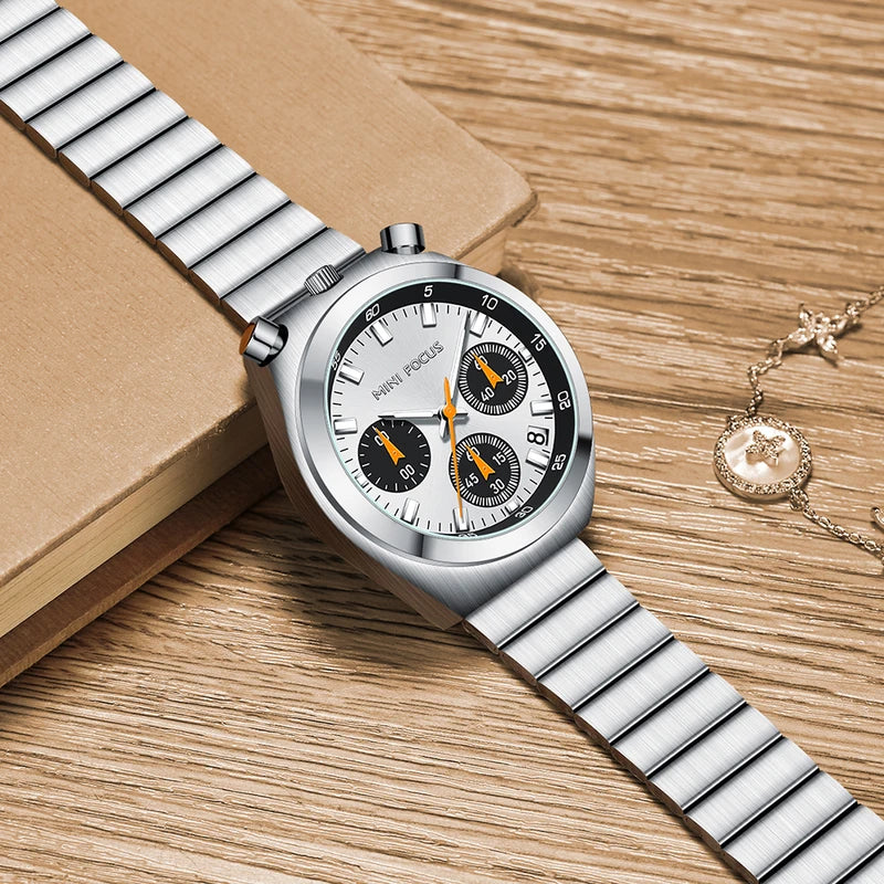 Luxury Women's Quartz Watch with Stainless Steel Strap - Multifunctional Business Style