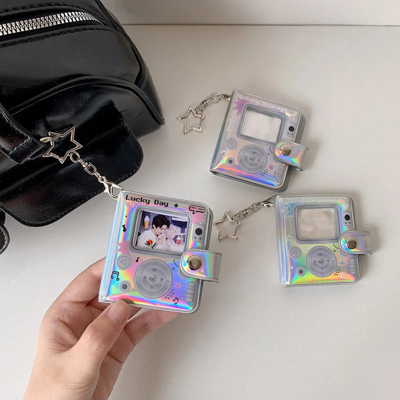 Mini Photo Album Pendant Keychain - Sparkling Girl Idol Photo Storage Card Book