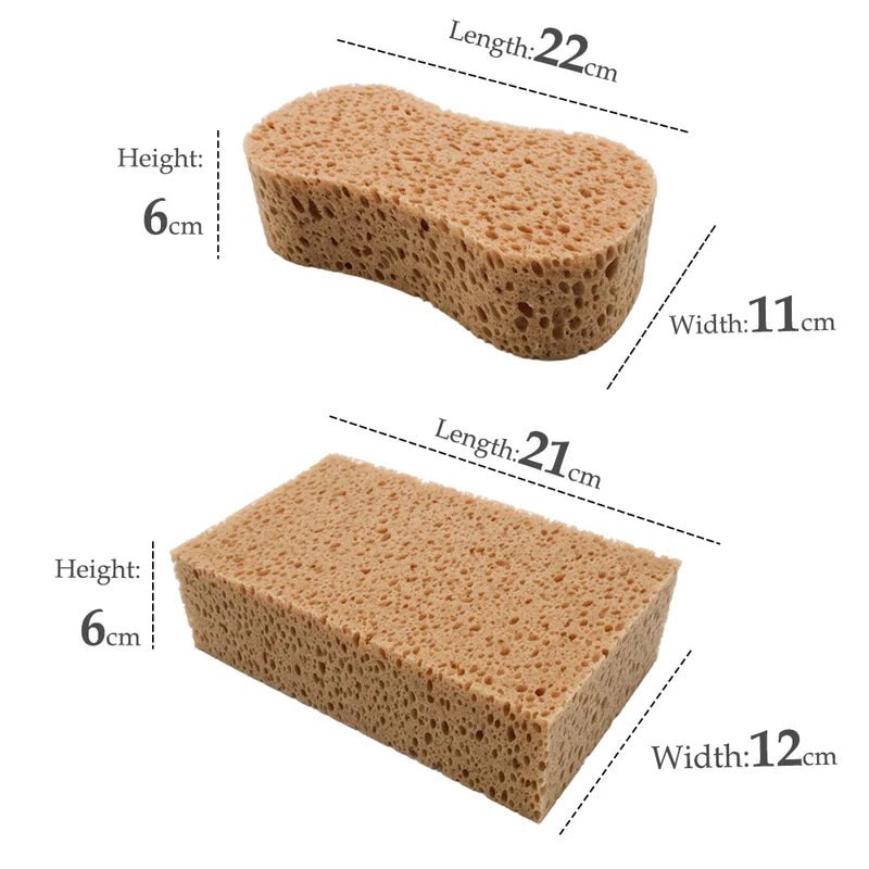 Car Washing Sponge Set - Large Size Water-Absorbent Detailing Cleaning Accessories