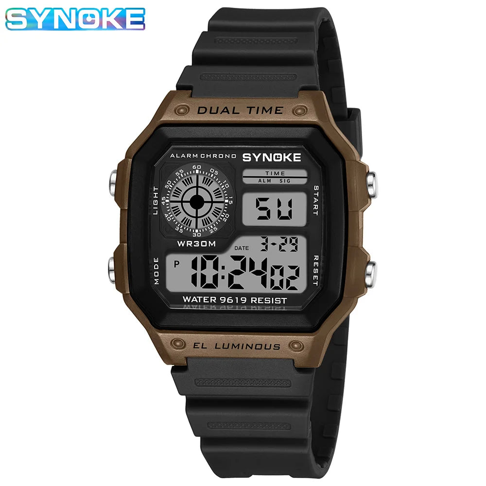 Digital Sports Watch Men Women Waterproof Multifunctional Luminous Wristwatch