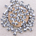 Ceramic Heart Shape Flower Pattern Beads for Jewelry Making 12mm 10pcs