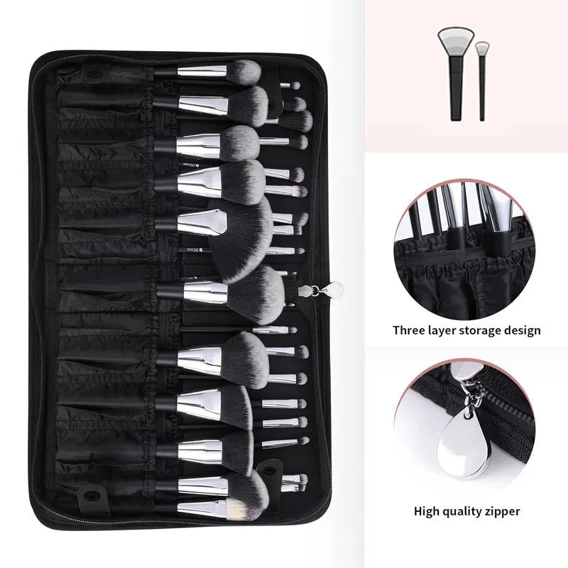 Multifunctional Makeup Brush Storage Bag Waterproof Cosmetic Organizer Travel Case