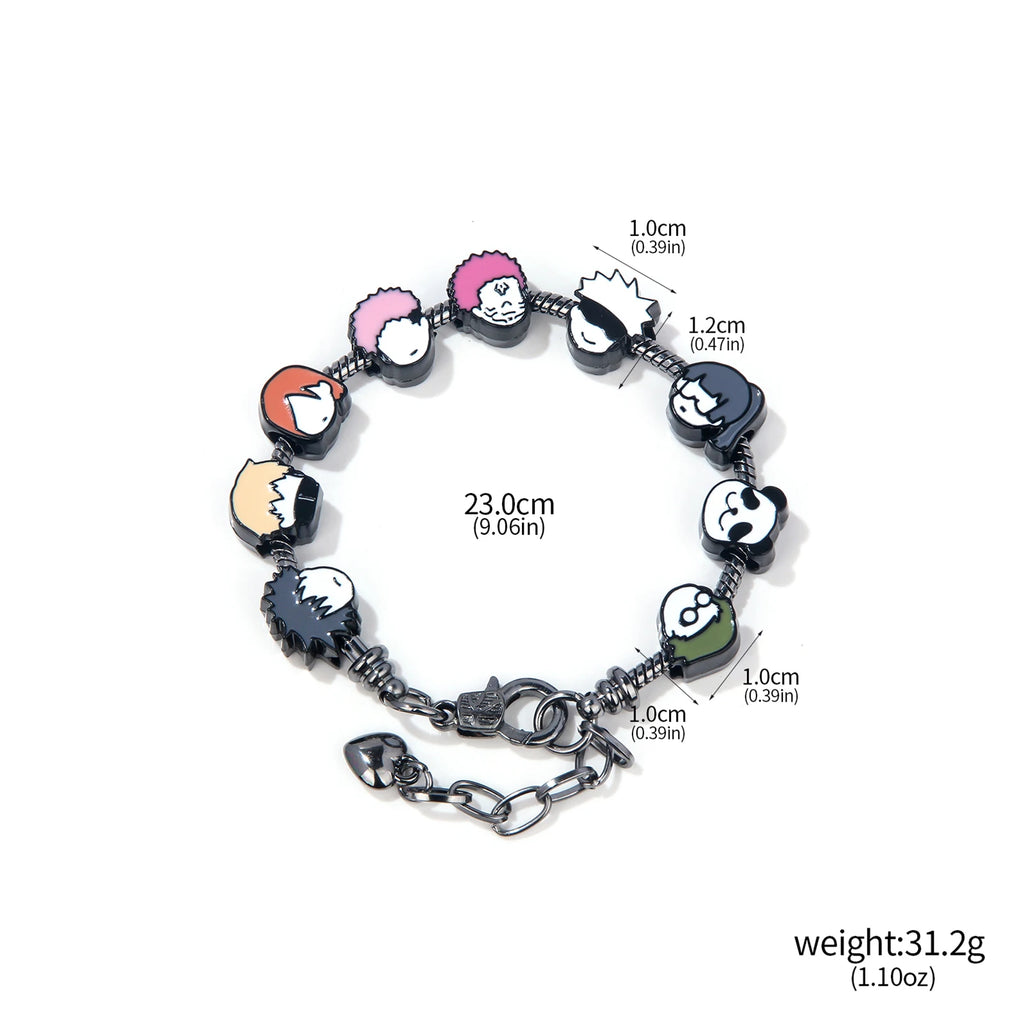Jujutsu Kaisen Metal Bracelet for Women and Kids - Cute Anime Jewelry Gift