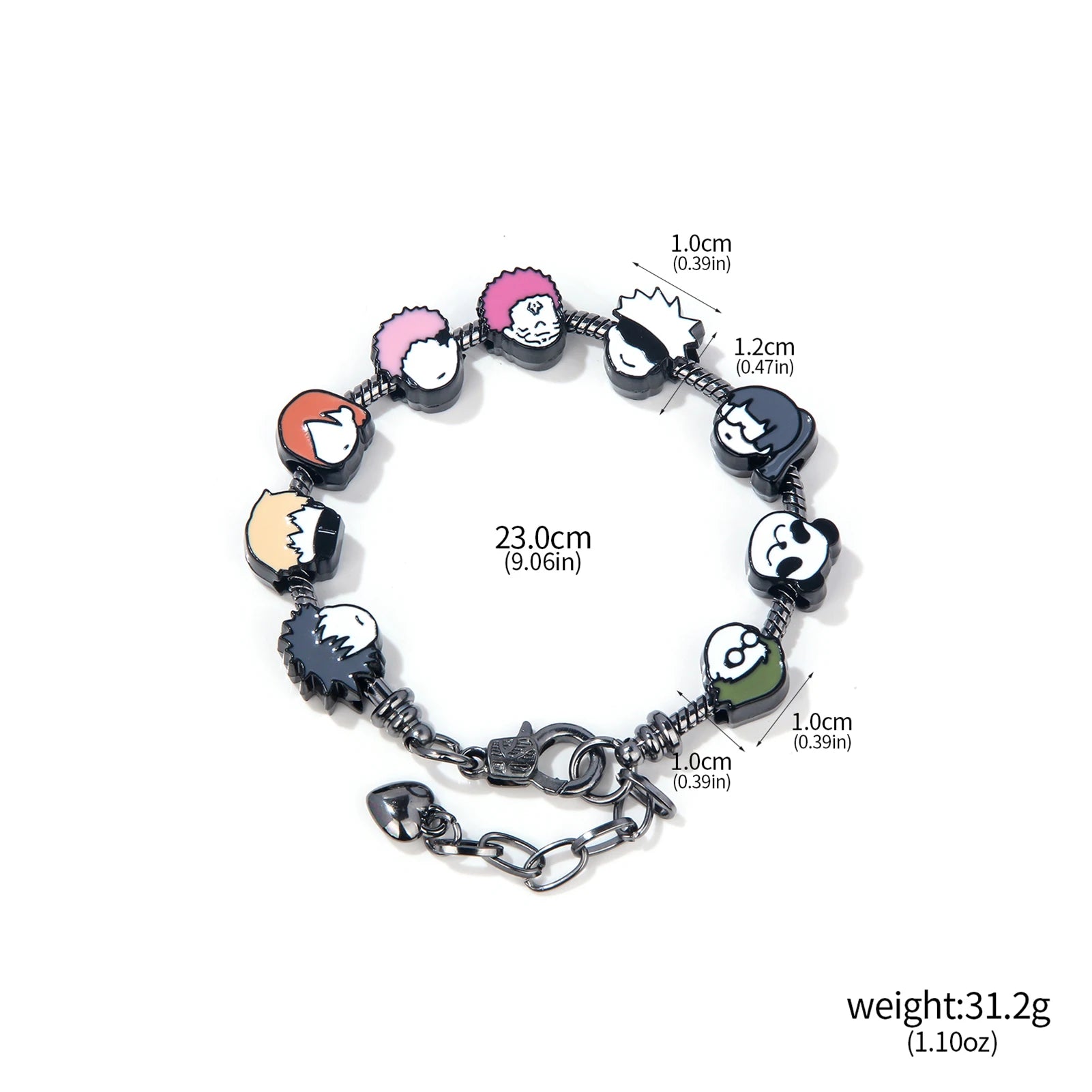 Jujutsu Kaisen Metal Bracelet for Women and Kids - Cute Anime Jewelry Gift
