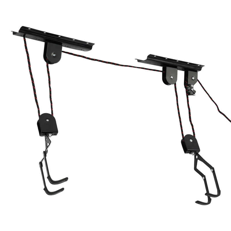 Ceiling Mount Bicycle Hoist Rack - Heavy Duty Up to 60kg Space Saver