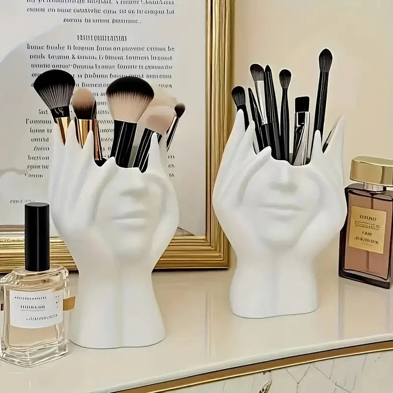 Multifunctional Desktop Storage Pen and Makeup Brush Holder - Creative Office Organizer
