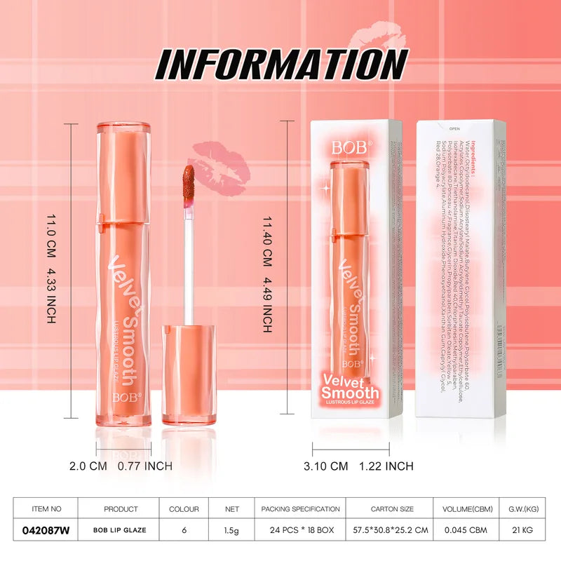 Water Gloss Lip Glaze - Moisturizing Long-Lasting Lipstick & Lip Gloss