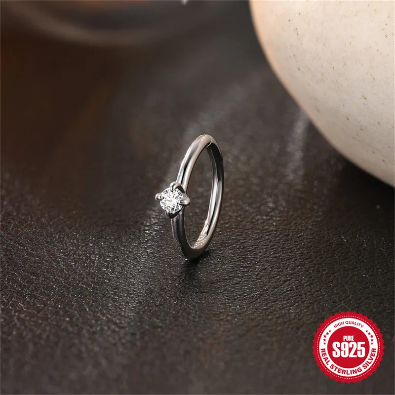 Sterling Silver Moissanite Earrings for Women Star Chain Tassel Stud Jewelry Birthday Gift