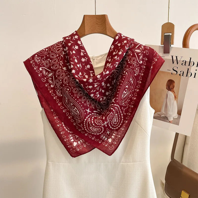 Luxury Square Satin Scarf for Women Soft Elegant Hijab Shawl Wraps